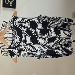 Nine West Black & White Soft Spun Top XXL (Christine #8)